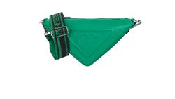 Triangle Shoulder Bag, Leather, Green, 7/D, DB/S, 3*